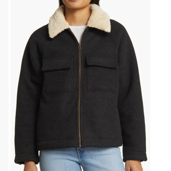 New Faherty Legend High Pile Fleece Collar Crop Jacket, Size XL - Picture 1 of 10